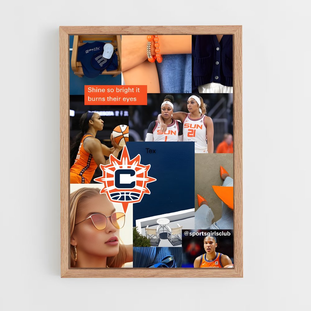 Poster Soleil de Connecticut – affiche Basketball (vue 4)